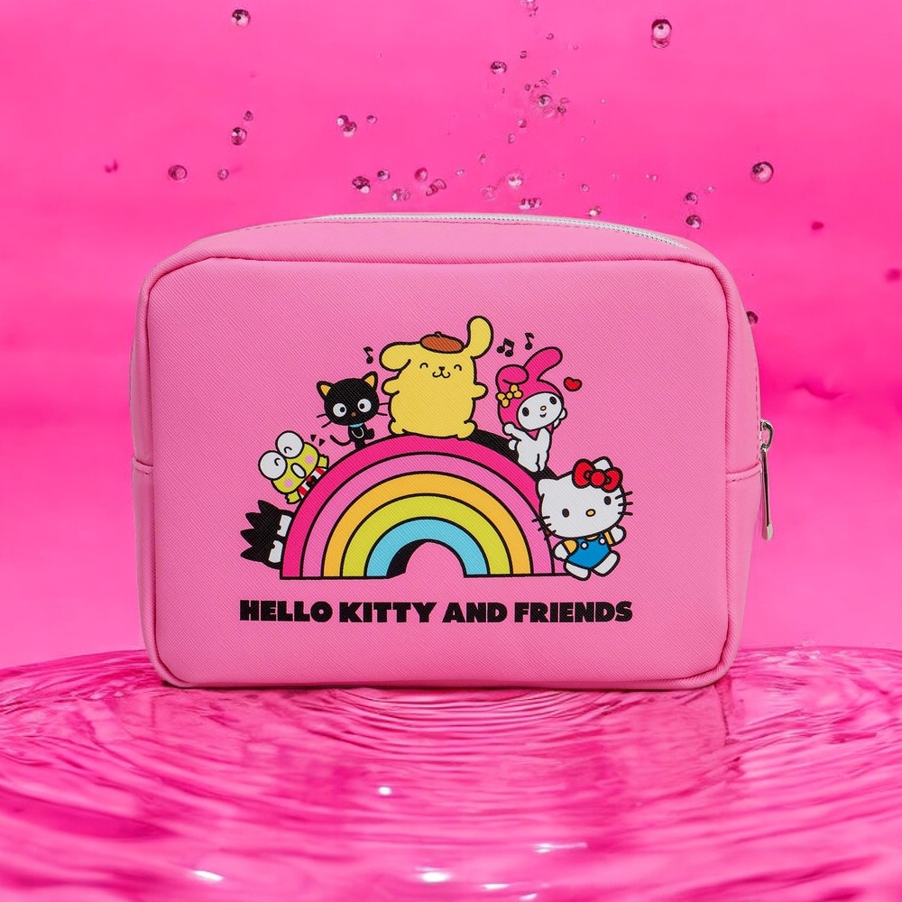 NEW Sanrio Pink Hello Kitty and Friends Cosmetic Pouch
